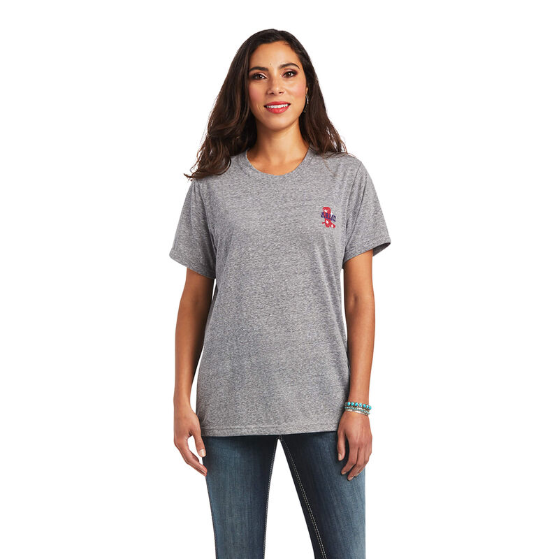 Ariat T-Shirts Damen - Singing The Blues Grau ( TBGAL-3176 )